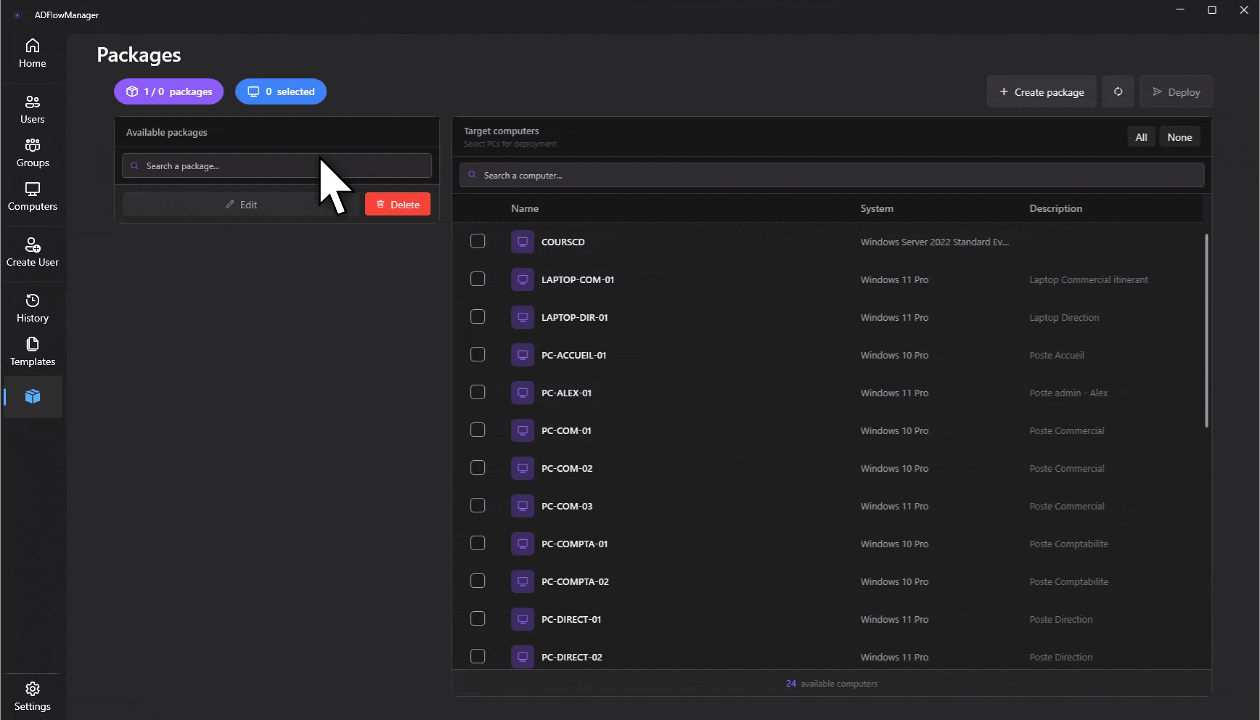 Deploy an unsigned package